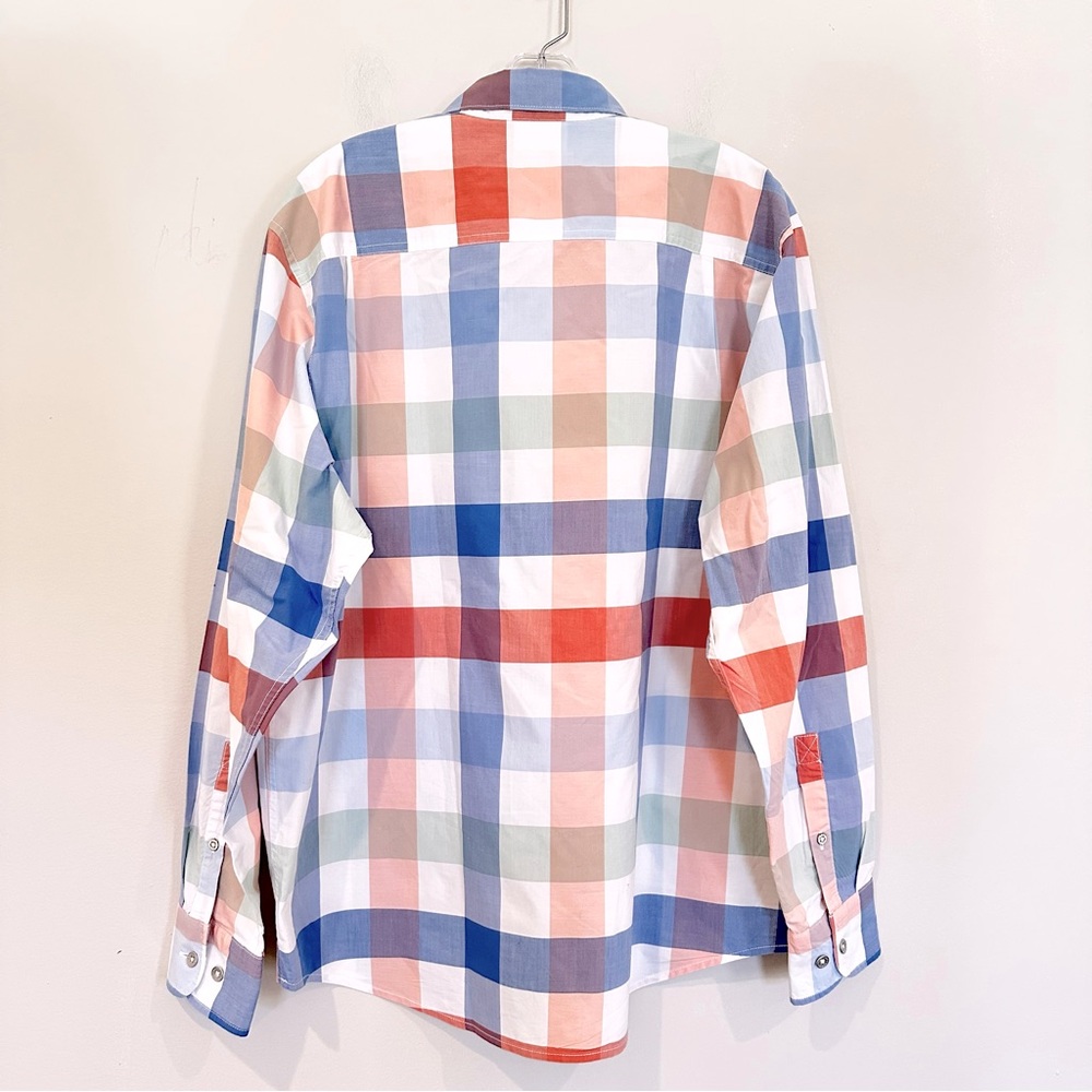 Tommy Bahama Long Sleeve‎ Paradise Poplin Check Camp Shirt Men's Large Cotton - Picture 6 of 7
